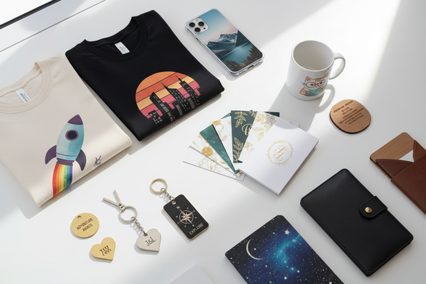 unique customized gifts,call cards,tshirts ,keychains,etc 